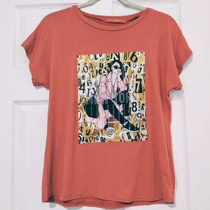 New Graphic Tee T-Shirt Shiny New York Women